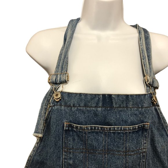 Vintage Denim Overall Shorts Size M - Picture 3 of 5